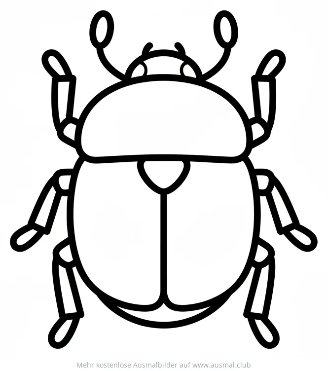 Skarabäus Ausmalbild im ägyptischen Stil