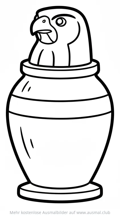 Kanope mit Falkenkopf Ausmalbild