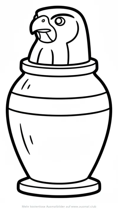 Kanope mit Falkenkopf Ausmalbild