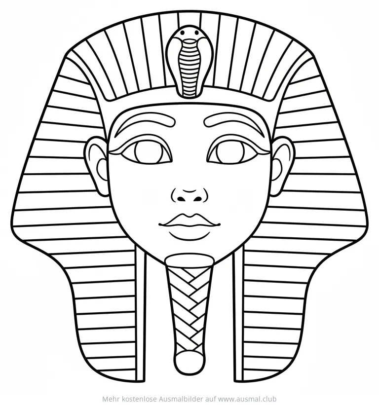 Pharaomaske Ausmalbild