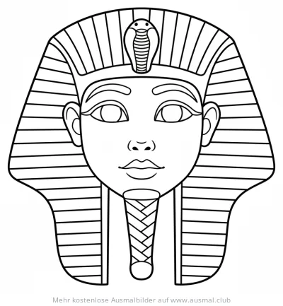Pharaomaske Ausmalbild