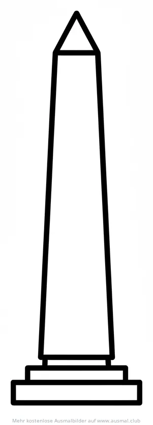 Obelisk Ausmalbild