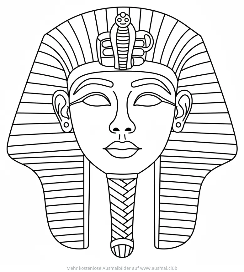 Pharao Totemmaske Ausmalbild