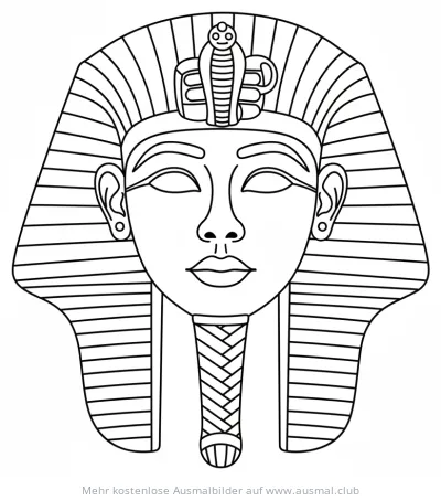Pharao Totemmaske Ausmalbild