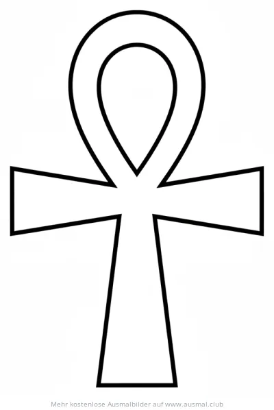 Anch Ausmalbild, ägyptisches Symbol