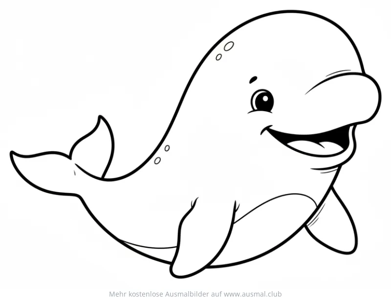 Freundlicher Beluga-Wal Ausmalbild