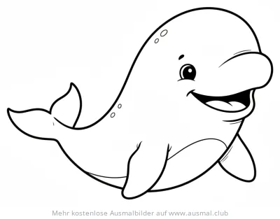 Freundlicher Beluga-Wal Ausmalbild