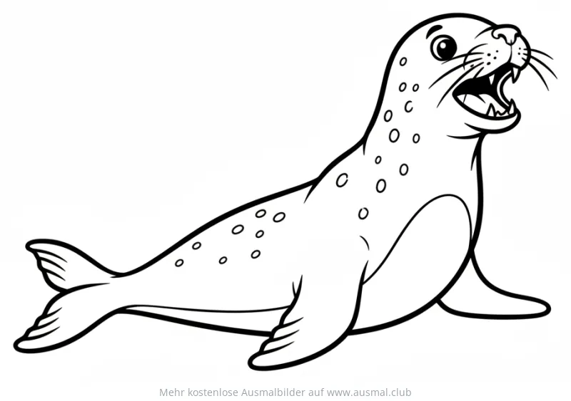 Leopardenrobbe Ausmalbild mit Flecken