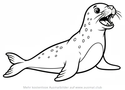 Leopardenrobbe Ausmalbild mit Flecken