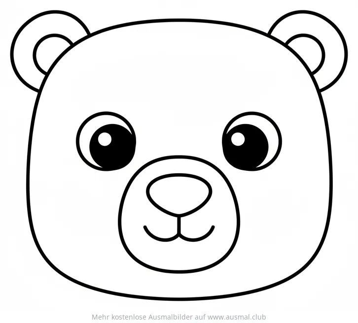 Eisbär Gesicht Ausmalbild