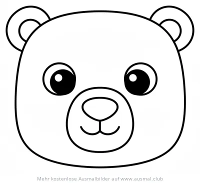 Eisbär Gesicht Ausmalbild