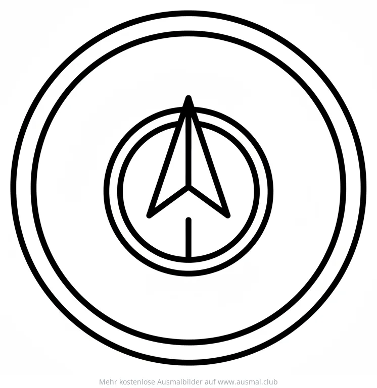 Kompass Ausmalbild