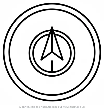 Kompass Ausmalbild