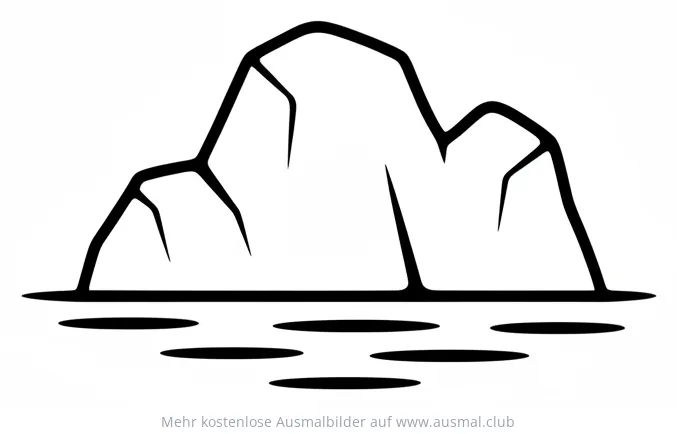 Eisberg Ausmalbild im arktischen Meer