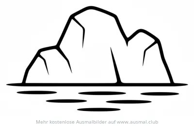 Eisberg Ausmalbild im arktischen Meer