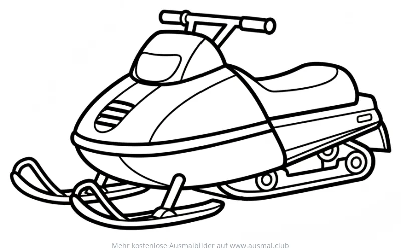 Schneemobil Ausmalbild
