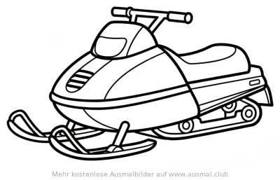 Schneemobil Ausmalbild