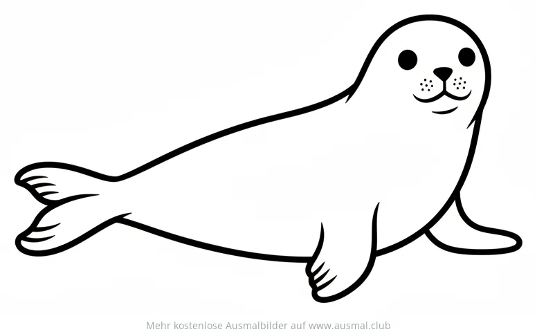 Krabbenfresser Ausmalbild in der Antarktis