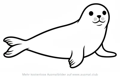 Krabbenfresser Ausmalbild in der Antarktis