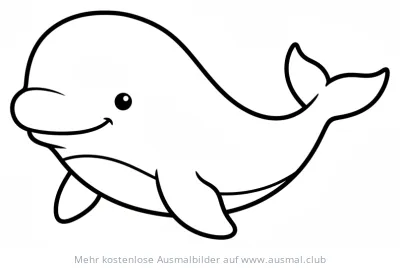 Freundlicher Belugawal Ausmalbild