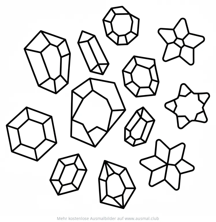 Eiskristalle Ausmalbild