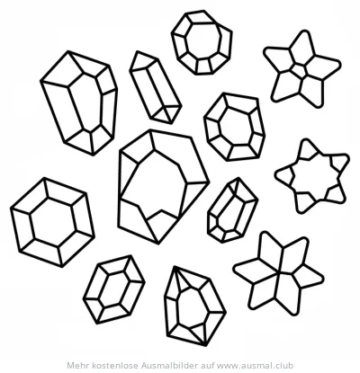 Eiskristalle Ausmalbild