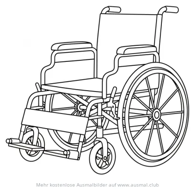Rollstuhl Ausmalbild