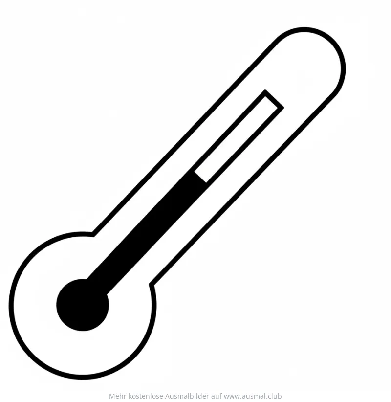 Thermometer Ausmalbild