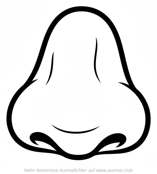 Nase Ausmalbild