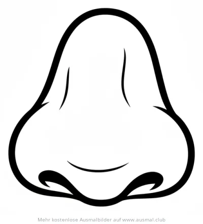 Nase Ausmalbild