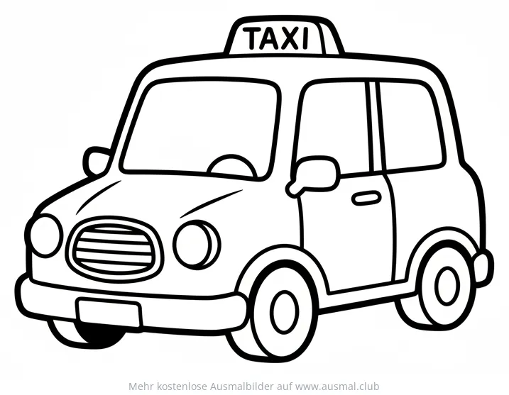 Taxi Ausmalbild
