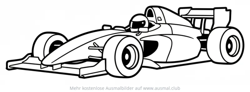 Formel 1 Rennwagen Ausmalbild