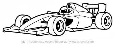 Formel 1 Rennwagen Ausmalbild
