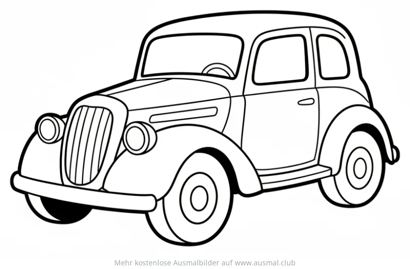 Klassischer Oldtimer Ausmalbild