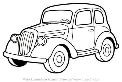 Klassischer Oldtimer Ausmalbild