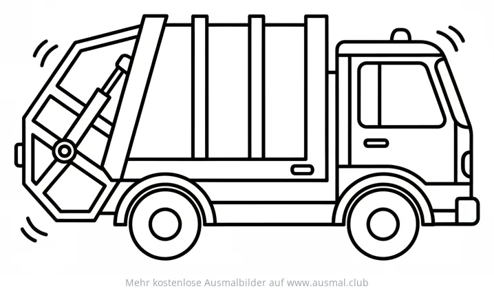 Müllwagen Ausmalbild