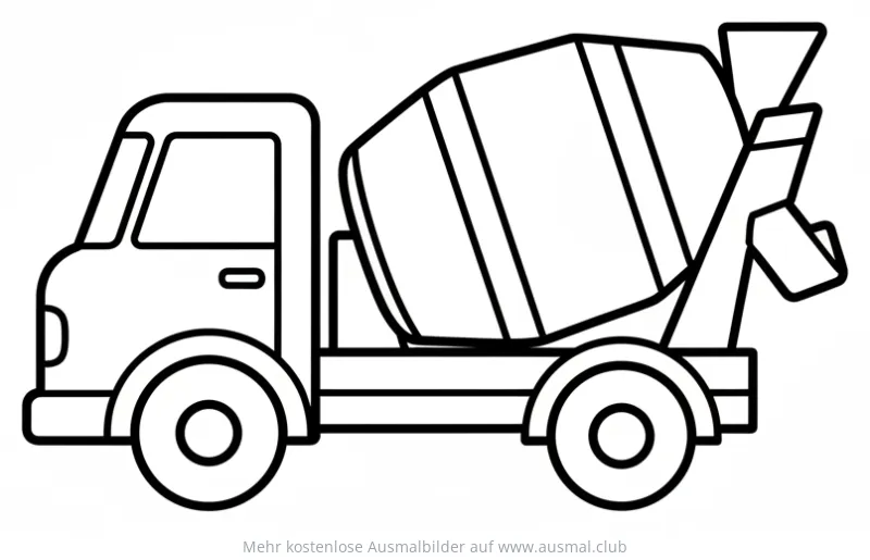 Betonmischer Ausmalbild