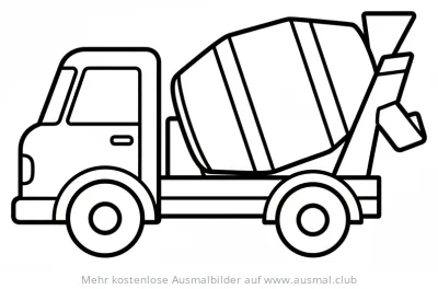Betonmischer Ausmalbild