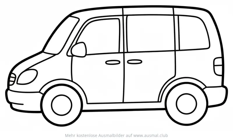 Minivan Ausmalbild