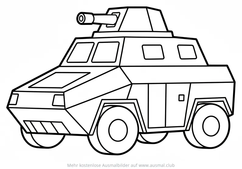 Panzerwagen Ausmalbild