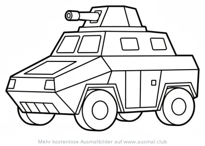 Panzerwagen Ausmalbild
