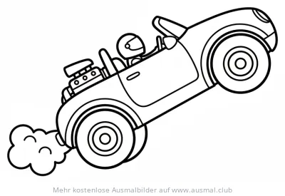 Wheelie Auto Ausmalbild