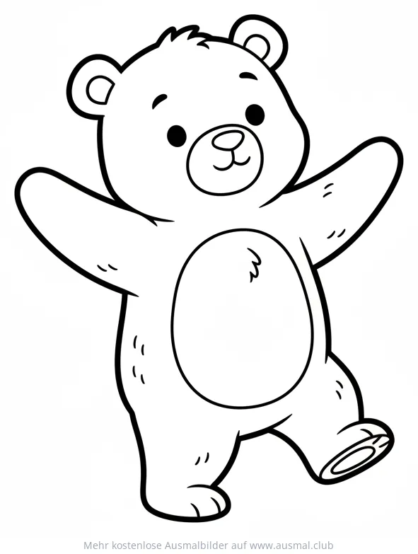 Tanzender Bär Ausmalbild