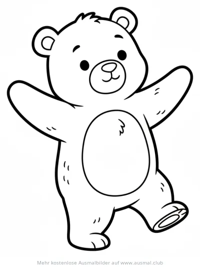 Tanzender Bär Ausmalbild