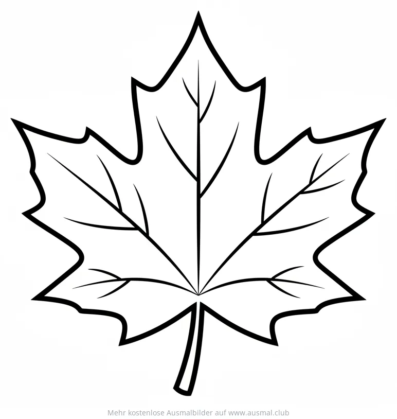 Ahornblatt Ausmalbild