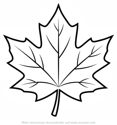 Ahornblatt Ausmalbild
