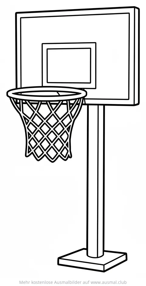 Basketballnetz Ausmalbild