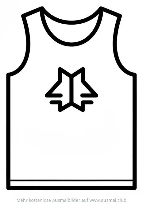 Basketball Trikot Ausmalbild mit Logo