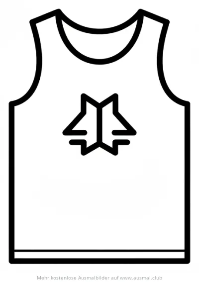 Basketball Trikot Ausmalbild mit Logo