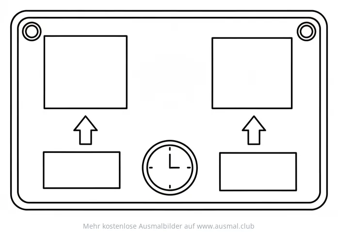 Basketball Anzeigetafel Ausmalbild